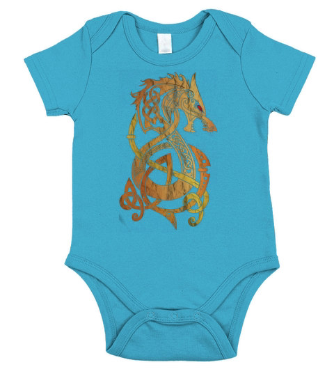 Viking Dragon Short Sleeve Baby One-Piece
