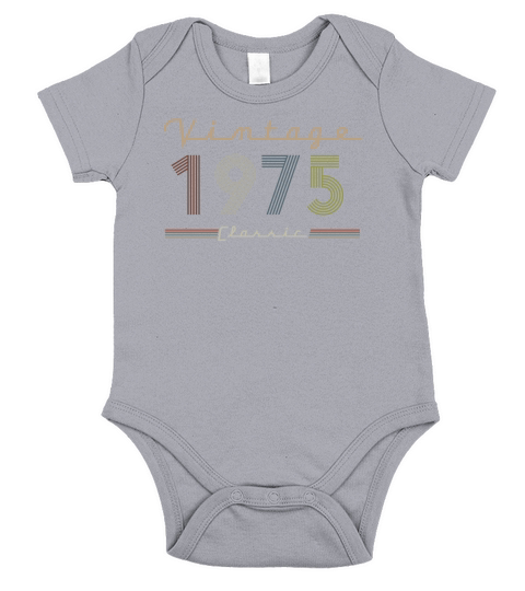 Vintage 1975 Classic Short Sleeve Baby One-Piece