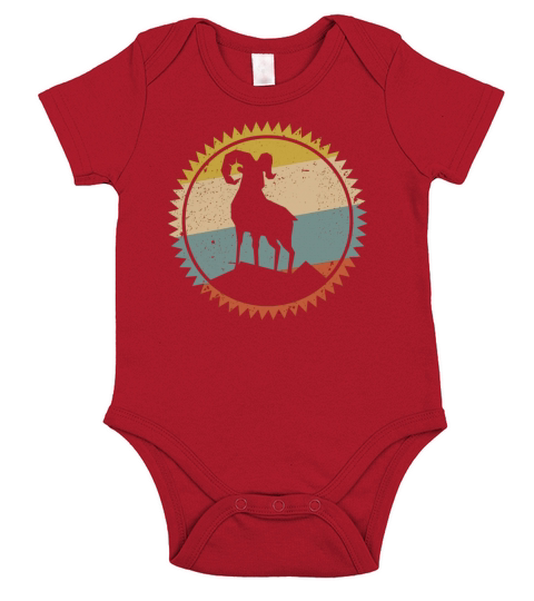 Vintage Big Horn Sheep Short Sleeve Baby One-Piece