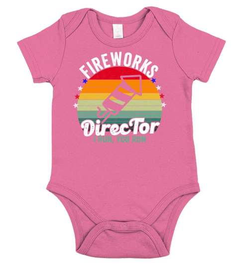 VINTAGE Fireworks Director If I Run You Run Short Sleeve Baby One-Piece