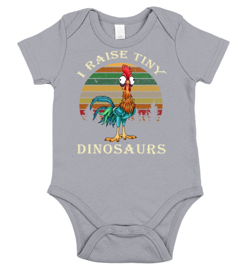 Vintage I Raise Tiny Dinosaurs Chicken Short Sleeve Baby One-Piece
