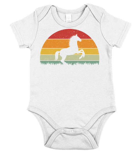 Vintage Retro Horse Vintage Horse Short Sleeve Baby One-Piece