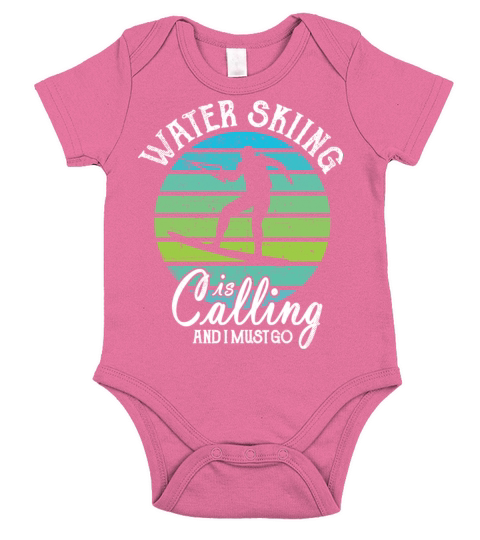 Waterskiing Is Calling Water Skiing Lovers Fans Short Sleeve Baby One-Piece