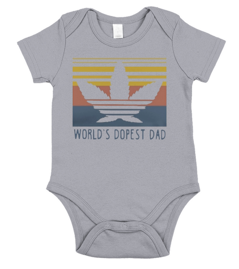 Weed World’s Dopest Dad Vintage shirtc Short Sleeve Baby One-Piece