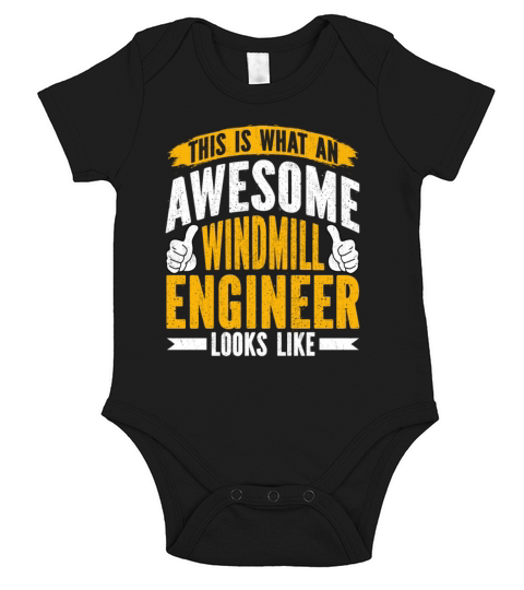 Windmill Engineer - Funny Windmill Engineering Short Sleeve Baby One-Piece