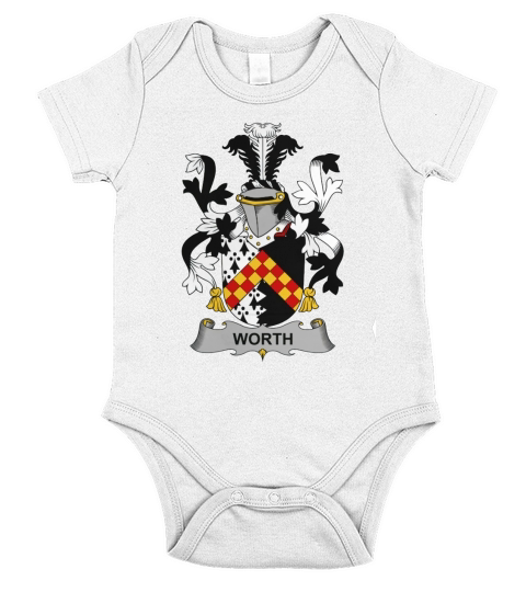 Worth Family Crest Irish Family Crests II Short Sleeve Baby One-Piece