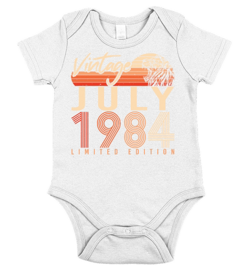 Year Of Construction July 1984 Short Sleeve Baby One-Piece