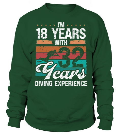 50 Year Old Scuba Diver 32 Years 50th Birthday Sweatshirt Unisex
