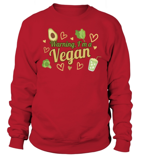 Avocado Heart Vegetable Vegetarian Warning Vegan Sweatshirt Unisex