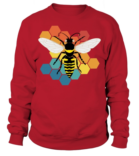Bee Honeybee Honeycomb Beekeeper Retro Vintage Sweatshirt Unisex
