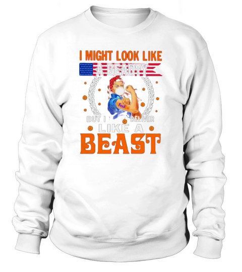 Fedex I might look like a beauty but I deliver like a beast Coronavirus shirtc Sweatshirt Unisex