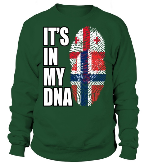 Georgian And Norwegian Mix Heritage DNA Flag Sweatshirt Unisex