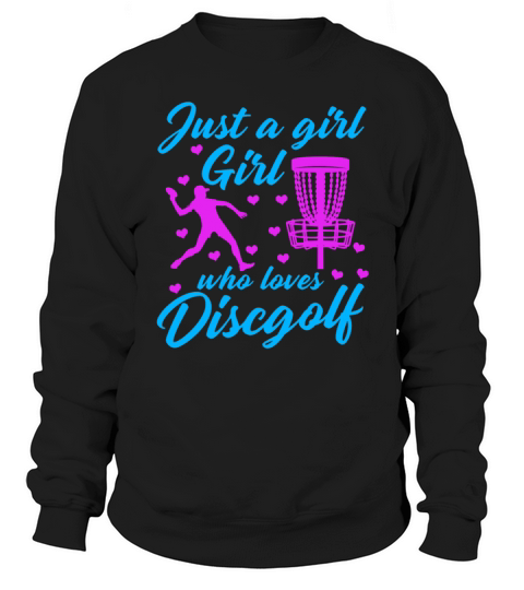 Girl Who Loves Disc Golf Vintage Ultimate Frisbee Sweatshirt Unisex