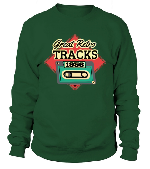 Great Retro Tracks 1956 Cassette Vintage Birthday Sweatshirt Unisex