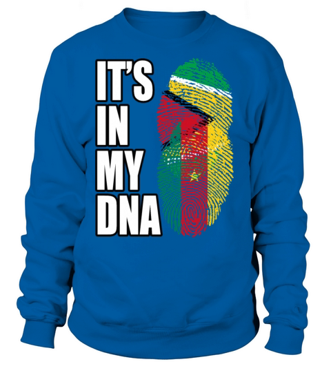 Guyanese And Cameroonian Mix Heritage DNA Flag Sweatshirt Unisex