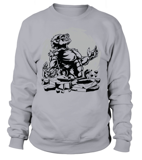 Halloween Monster Line Art Werewolf Horror Sweatshirt Unisex
