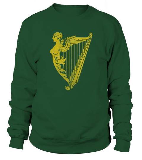 Irish Harp Heraldry - Weathered Gold Sweatshirt Unisex
