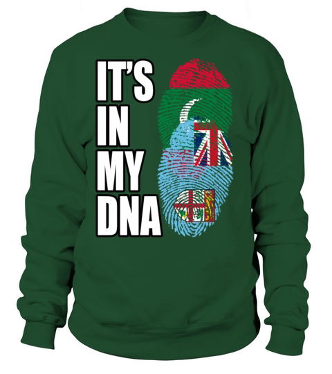 Maldivian And Fijian Mix Heritage DNA Flag Sweatshirt Unisex