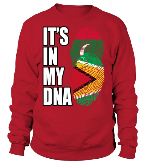 Maldivian And Guyanese Mix Heritage DNA Flag Sweatshirt Unisex