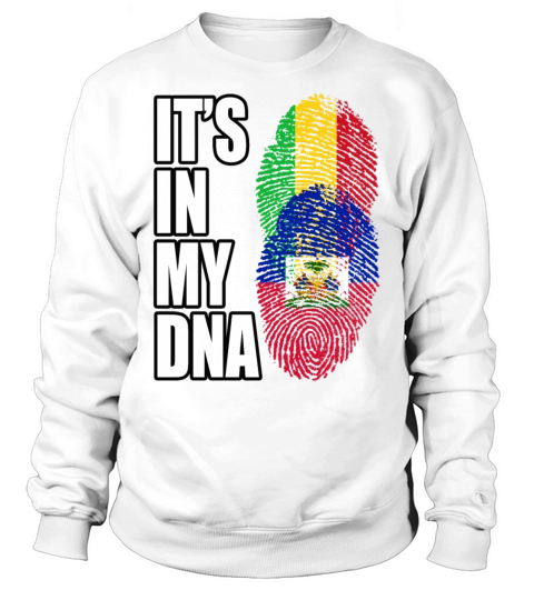 Malian And Haitian Mix Heritage DNA Flag Sweatshirt Unisex