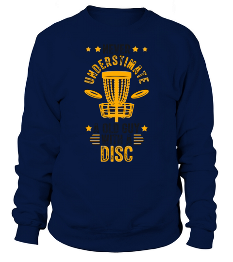 Old Guy Disc Golf Vintage Ultimate Frisbee Sweatshirt Unisex