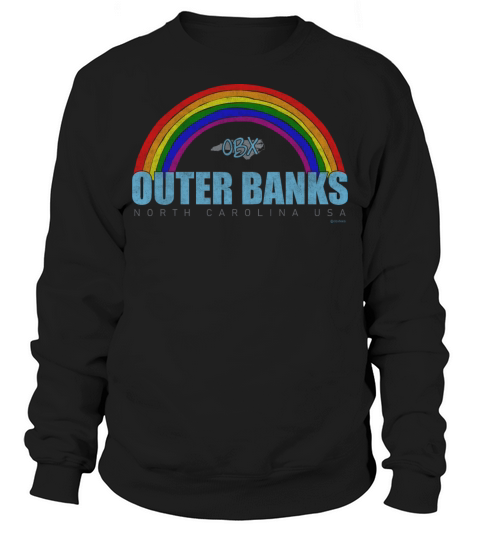 Rainbow Outer Banks OBX North Carolina USA Vintage Sweatshirt Unisex