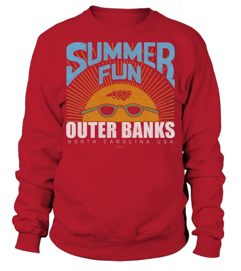 Summer Fun OBX Outer Banks North Carolina Vintage Sweatshirt Unisex
