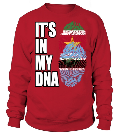 Surinamese And Botswanan Vintage Heritage DNA Flag Sweatshirt Unisex