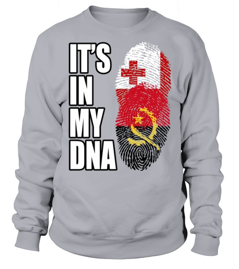 Tongan And Angolan Mix Heritage DNA Flag Sweatshirt Unisex