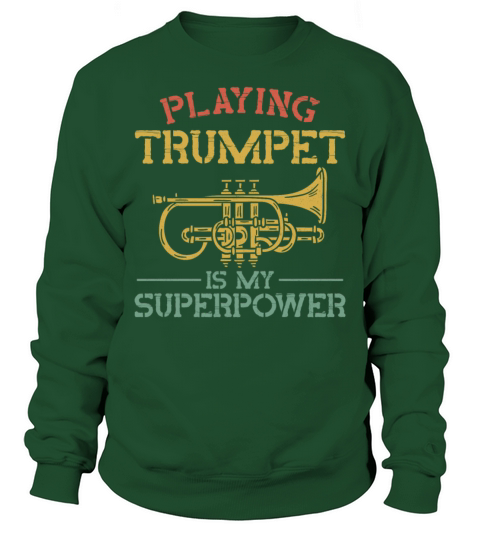 Trumpet Player Vintage Playing Sweatshirt Unisex