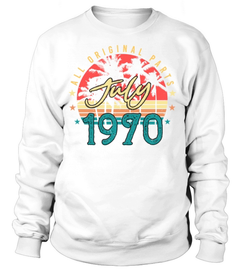 Vintage 1970 July Sweatshirt Unisex