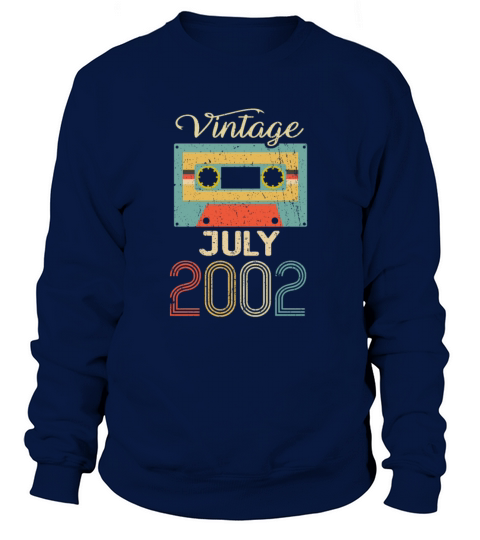 Vintage July 2002 20th Birthday 20 Year Gift Sweatshirt Unisex