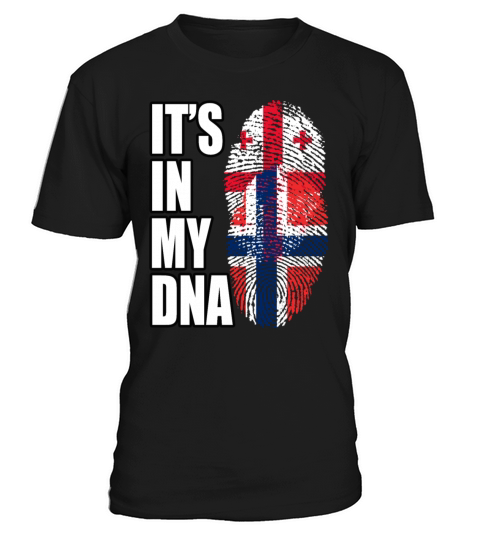 Georgian And Norwegian Mix Heritage DNA Flag T-Shirt Unisex