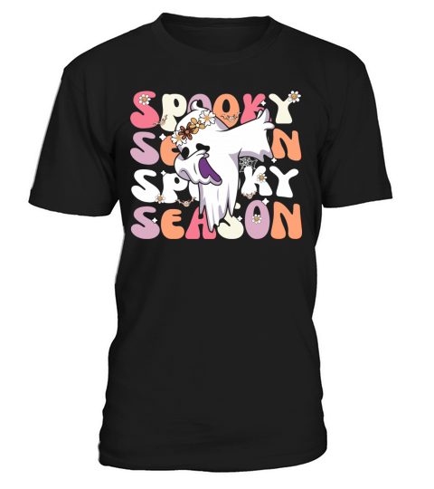 Groovy Halloween Spooky Season Retro Dabbing Ghost T-Shirt Unisex