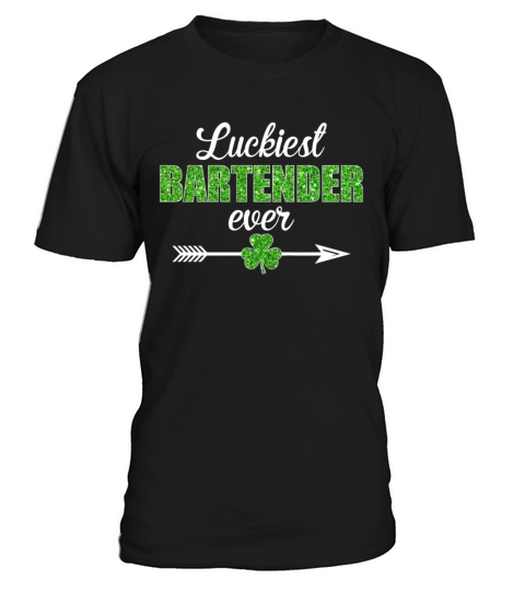 Luckiest Bartender Ever Shamrock Funny T-Shirt Unisex