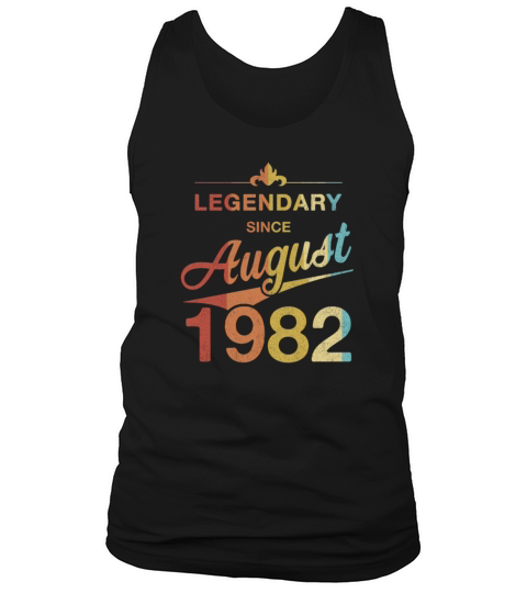 40th Birthday 40 Year Old Born August 1982 Gift Tank Top Unisex