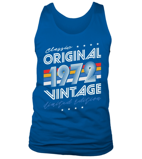 50th birthday vintage 1972 classic original 1972 Tank Top Unisex