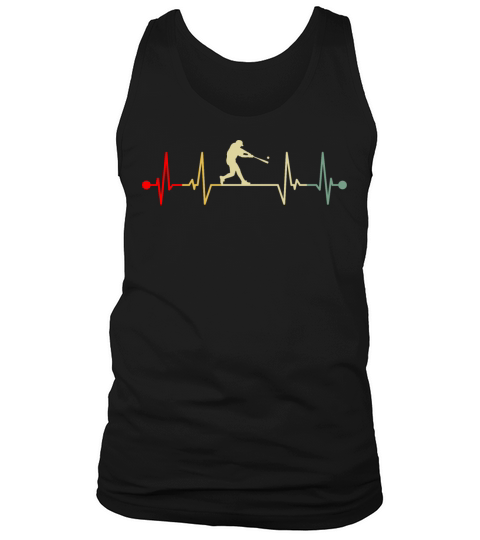 Baseball Hitter Heartbeat Vintage Tank Top Unisex