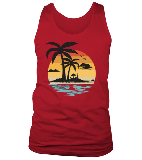 beach with sunrise Tank Top Unisex