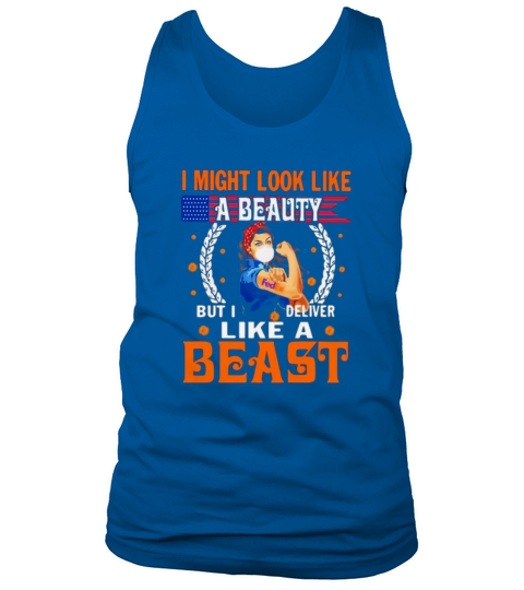 Fedex I might look like a beauty but I deliver like a beast Coronavirus shirtc Tank Top Unisex