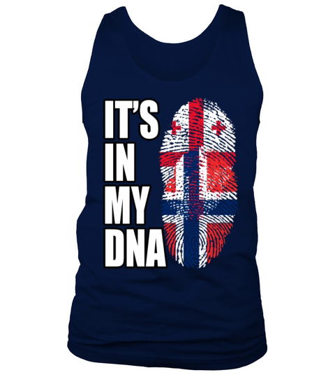 Georgian And Norwegian Mix Heritage DNA Flag Tank Top Unisex
