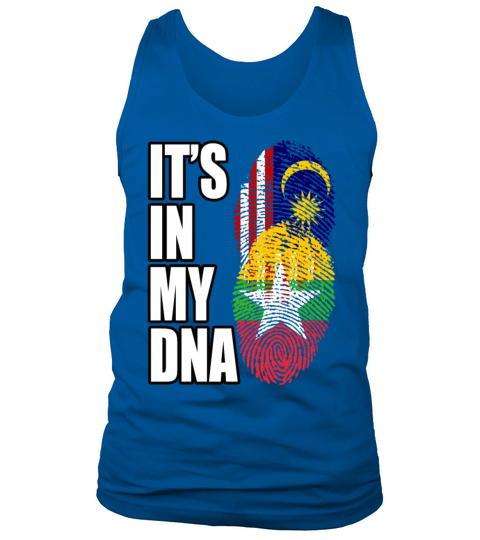 Malaysian And Burmese Mix Heritage DNA Flag Tank Top Unisex
