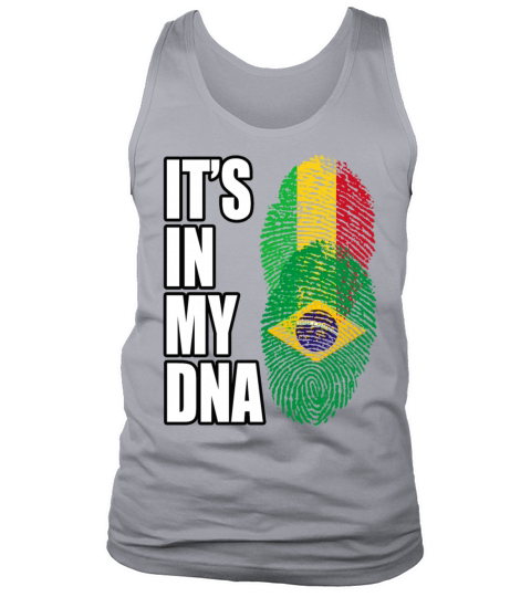 Malian And Brazilian Mix Heritage DNA Flag Tank Top Unisex