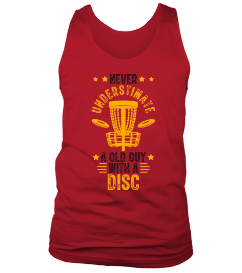 Old Guy Disc Golf Vintage Ultimate Frisbee Tank Top Unisex