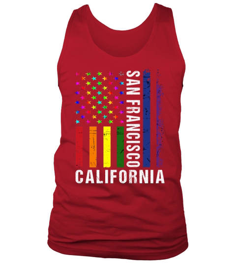 San Francisco California Gay Pride Rainbow American Flag Lbgt Rights Tank Top Unisex