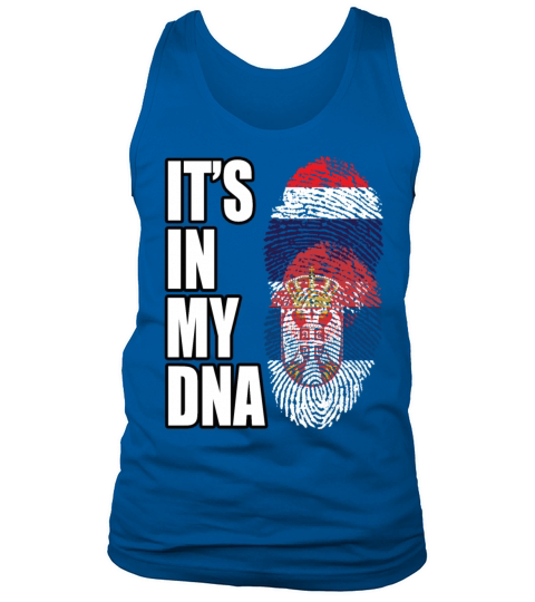 Thai And Serbian Vintage Heritage DNA Flag Tank Top Unisex