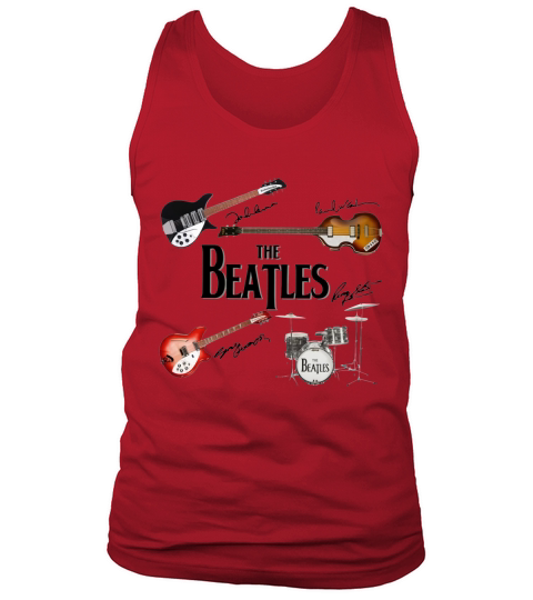 The Beatles Guitars Instrument Signatures shirt Tank Top Unisex