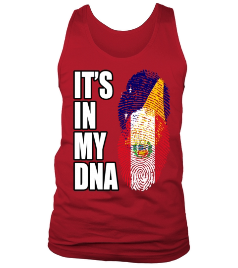 Tokelauan And Peruvian Mix Heritage DNA Flag Tank Top Unisex