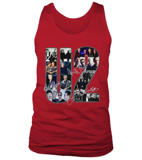 U2 band music signatures shirt Tank Top Unisex