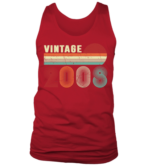 Vintage 2008 Boys Girls 14 Years Old 14th Birthday Tank Top Unisex